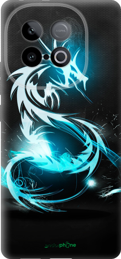 Силиконовый чехол Бело-голубой огненный дракон для Vivo IQOO Neo 10 5G - 113u-3920 изображение 