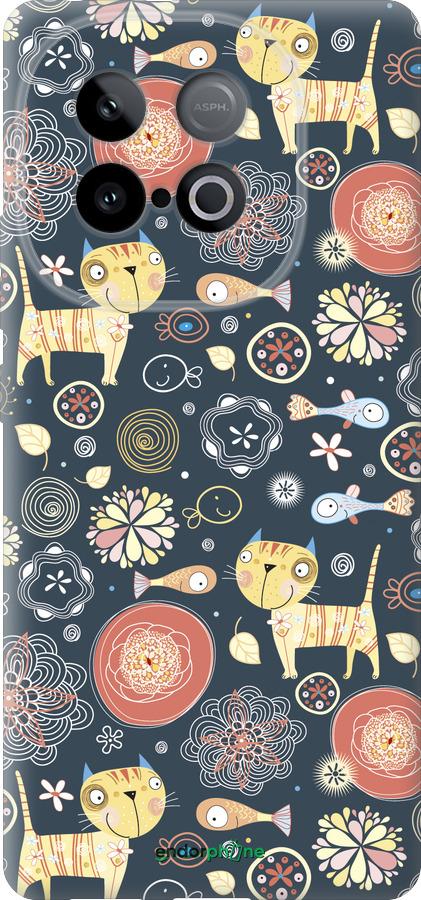 Силиконовый чехол Котята v4 для Vivo IQOO Neo 10 5G - 1224u-3920 изображение 