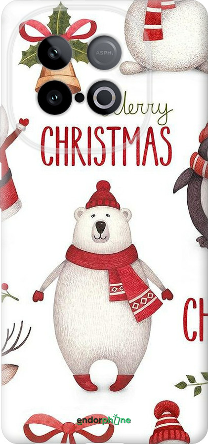 Силиконовый чехол Merry Christmas для Vivo IQOO Neo 10 5G - 4106u-3920 изображение 