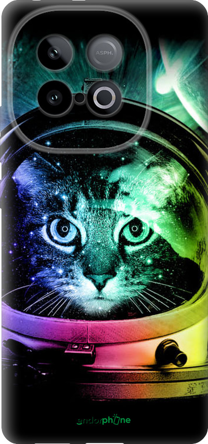 Силиконовый чехол Кот-астронавт для Vivo iQOO Z10 Turbo - 4154u-4150 изображение 