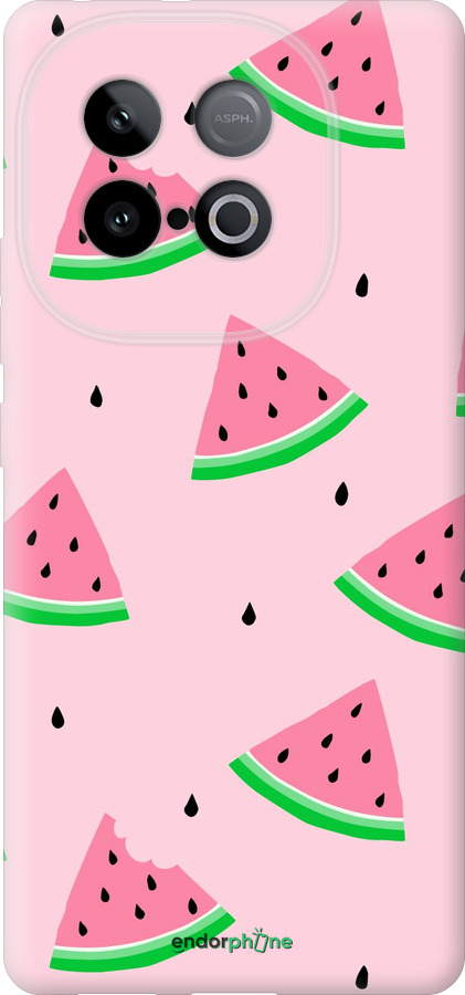 Силиконовый чехол Розовый арбуз для Vivo iQOO Z10 Turbo - 4314u-4150 изображение 
