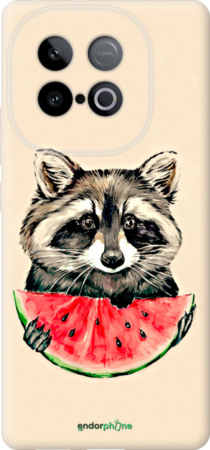 Силіконовий чехол Єнотик з кавуном для Vivo iQOO Z10 Turbo - 4605u-4150 изображение 