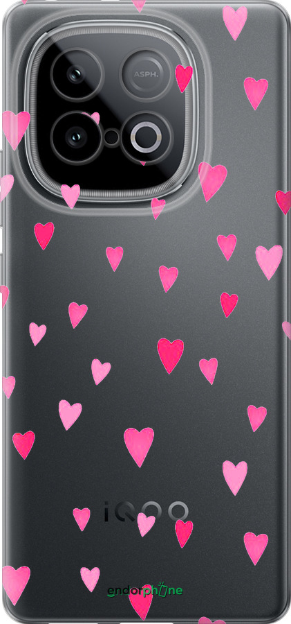 Силиконовый чехол Сердечки 2 для Vivo Y300 GT 5G - 4763u-4151 изображение 