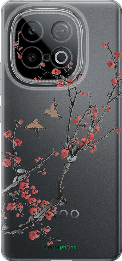 Силиконовый чехол Сакура v2 для Vivo Y300 GT 5G - 5538u-4151 изображение 