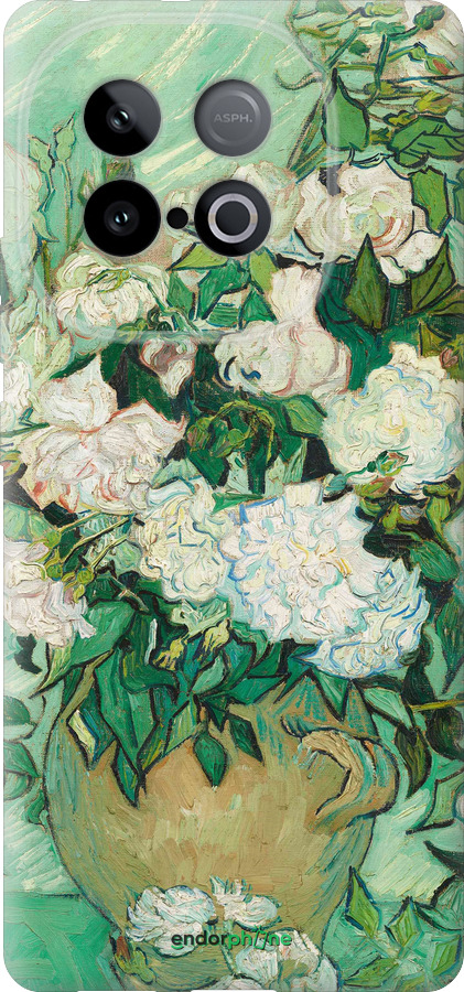 Силіконовий чехол Вінсент Ван Гог. Ваза з трояндами для Vivo IQOO Neo 10 5G - 5543u-3920 изображение 