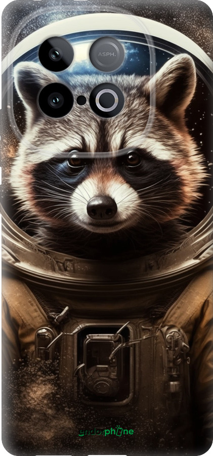 Силиконовый чехол Raccoon austronaut для Vivo iQOO Z10 Turbo - 5581u-4150 изображение 