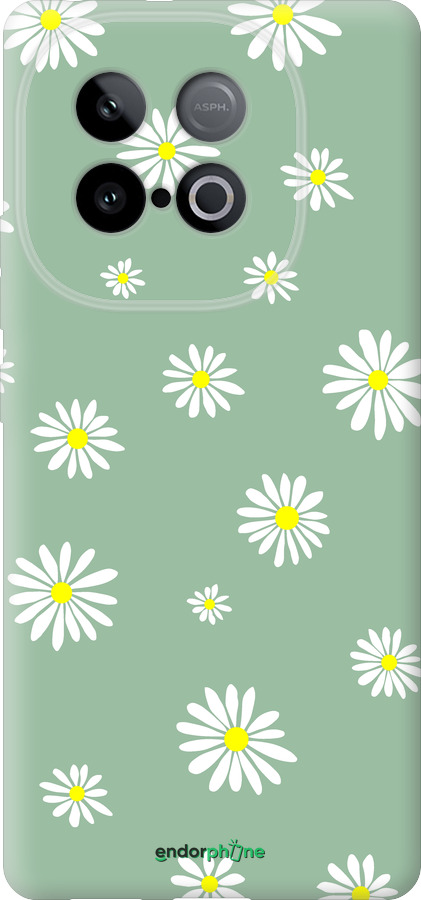 Силиконовый чехол Ромашки v4 для Vivo Y300 GT 5G - 5603u-4151 изображение 