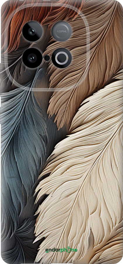 Силиконовый чехол Листья в стиле бохо для Vivo iQOO Z10 Turbo - 5643u-4150 изображение 