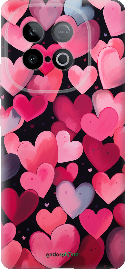 Силиконовый чехол Сердечки 4 для Vivo IQOO Neo 10 5G - 5662u-3920 изображение 