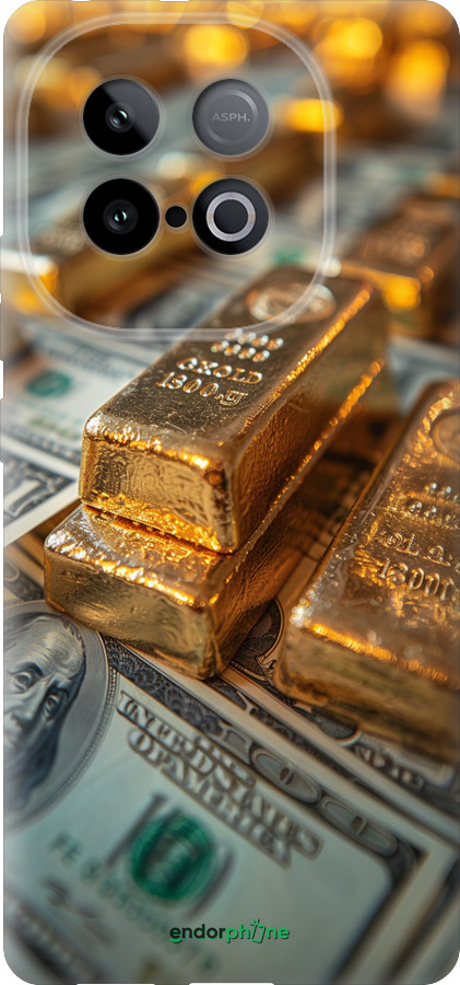 Силиконовый чехол Слитки и доллары для Vivo IQOO Neo 10 5G - 6105u-3920 изображение 