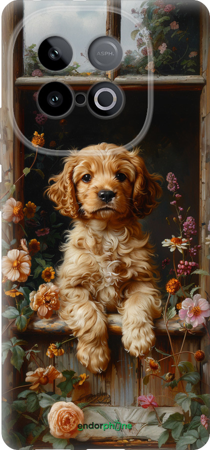 Силиконовый чехол Щенок cocker spaniel для Vivo Y300 GT 5G - 6136u-4151 изображение 