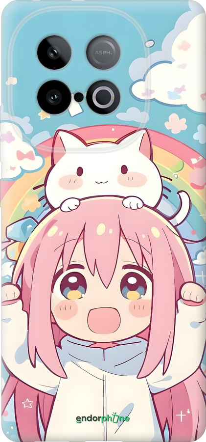 Силиконовый чехол Девочка аниме радуга для Vivo IQOO Neo 10 5G - 6304u-3920 изображение 