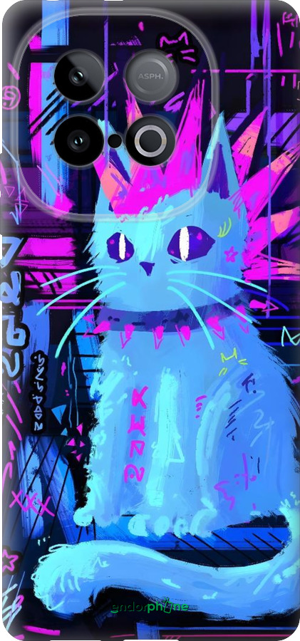 Силиконовый чехол Кот панк для Vivo Y300 GT 5G - 6311u-4151 изображение 