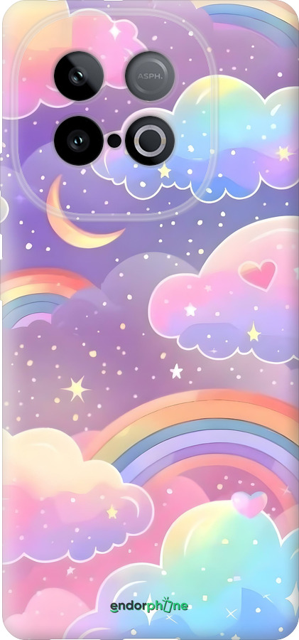 Силиконовый чехол Облака и радуга для Vivo IQOO Neo 10 5G - 6312u-3920 изображение 