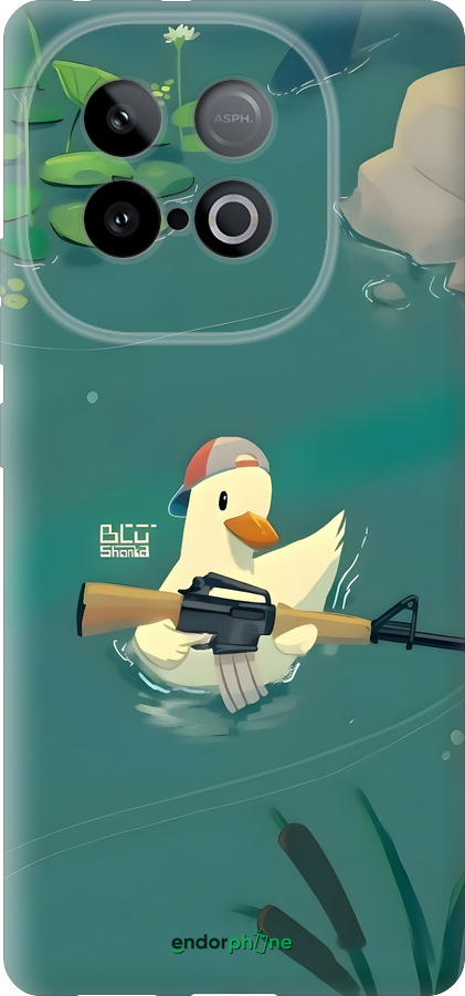 Силиконовый чехол Уточка с автоматом для Vivo iQOO Z10 Turbo - 6356u-4150 изображение 