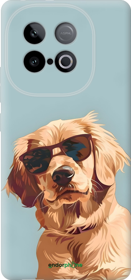 Силіконовий чехол Пес в очках для Vivo iQOO Z10 Turbo - 6381u-4150 изображение 