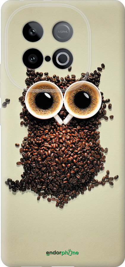 Силиконовый чехол Сова из кофе для Vivo iQOO Z10 Turbo - 777u-4150 изображение 