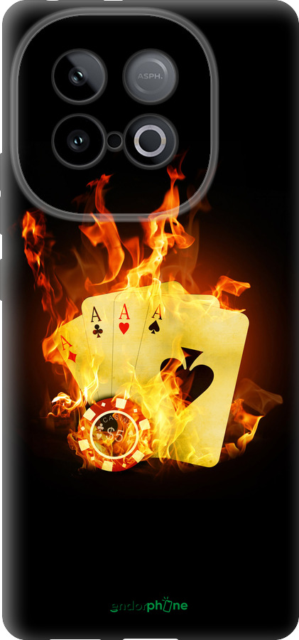 Силиконовый чехол Горящие карты для Vivo Y300 GT 5G - 839u-4151 изображение 
