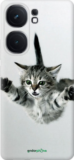 Силіконовий чехол Літаюче кошеня для Vivo iQOO Neo9 - 2322u-3631 изображение 