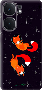 Силиконовый чехол Лисички в космосе для Vivo iQOO Neo9 - 4519u-3631 изображение 