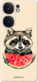 Силиконовый чехол Енотик с арбузом для Vivo iQOO Neo9 - 4605u-3631 изображение 
