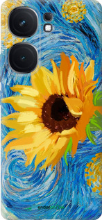 Силіконовий чехол Квіти жовто-блакитні  для Vivo iQOO Neo9 - 5308u-3631 изображение 