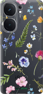 Силиконовый чехол Цветочный фон v2 для Vivo iQOO Neo9 - 5472u-3631 изображение 