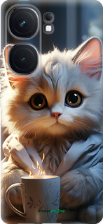 Силіконовий чехол Білий кіт для Vivo iQOO Neo9 - 5646u-3631 изображение 