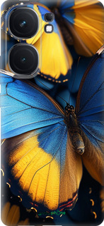 Силіконовий чехол Жовто-блакитні метелики для Vivo iQOO Neo9 - 6046u-3631 изображение 
