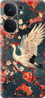 Силиконовый чехол Сакура и аист для Vivo iQOO Neo9 - 6108u-3631 изображение 