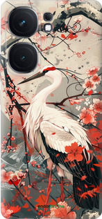 Силиконовый чехол Аист в цвету сакуры для Vivo iQOO Neo9 - 6109u-3631 изображение 