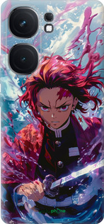 Силиконовый чехол Танджиро Камадо: Клинок рассекающий демонов для Vivo iQOO Neo9 - 6111u-3631 изображение 