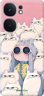 Силиконовый чехол Малышка с котами для Vivo iQOO Neo9 - 6295u-3631 изображение 