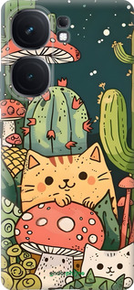 Силіконовий чехол Коти гриби для Vivo iQOO Neo9 - 6321u-3631 изображение 