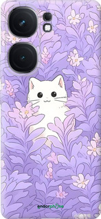 Силиконовый чехол Котик в цветах для Vivo iQOO Neo9 - 6390u-3631 изображение 