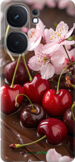 Силиконовый чехол Вишня в шоколаде для Vivo iQOO Neo9 - 6698u-3631 изображение 