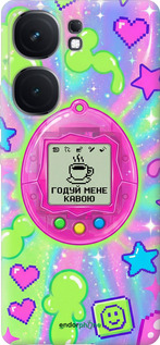 Силиконовый чехол Y2K Aesthetic Retro Pet: Годуй мене кавою для Vivo iQOO Neo9 - 6784u-3631 изображение 