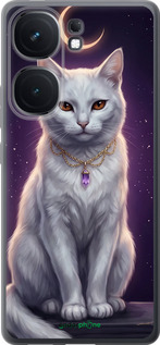 Силиконовый чехол Mystic White Cat Gothic Dark Purple Gold для Vivo iQOO Neo9 - 6805u-3631 изображение 