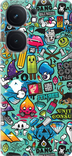 Силиконовый чехол Стикер бомбинг 1 для Vivo iQOO Neo9 - 693u-3631 изображение 