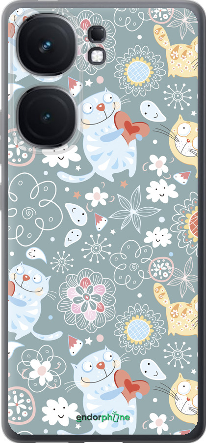 Силіконовий чехол Кошенята v3 для Vivo iQOO Neo9 - 1223u-3631 изображение 