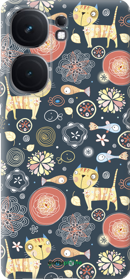 Силиконовый чехол Котята v4 для Vivo iQOO Neo9 - 1224u-3631 изображение 