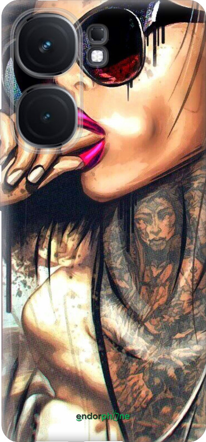 Силіконовий чехол Дівчина в тату для Vivo iQOO Neo9 - 4001u-3631 изображение 