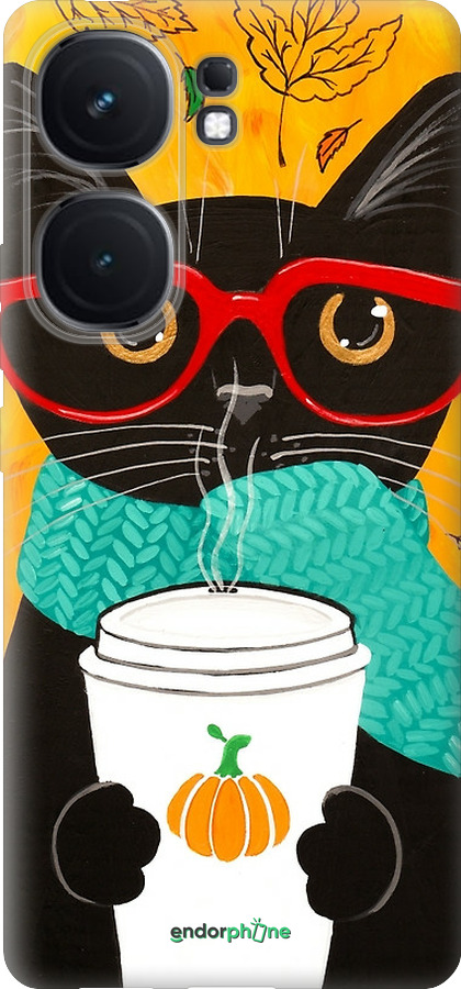 Силиконовый чехол Осенний кот для Vivo iQOO Neo9 - 4026u-3631 изображение 