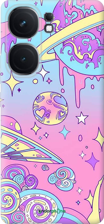 Силиконовый чехол Розовая галактика для Vivo iQOO Neo9 - 4146u-3631 изображение 