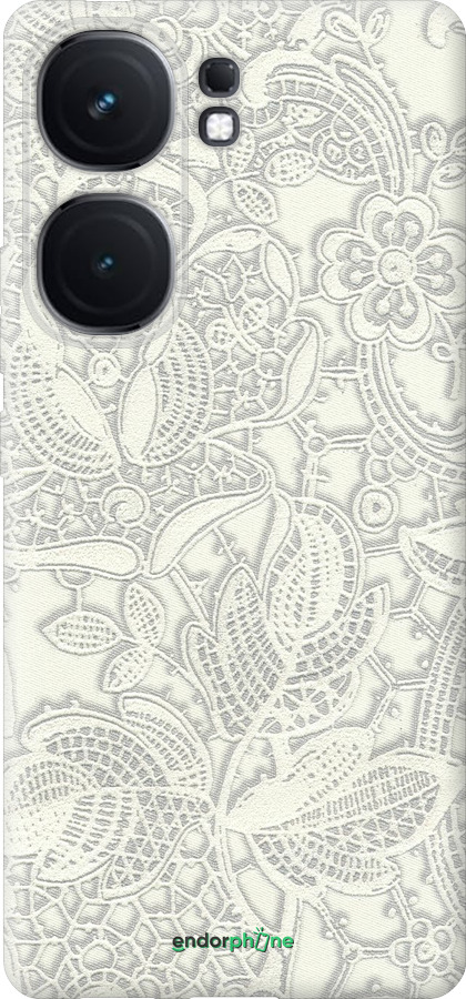 Силиконовый чехол Белое кружево для Vivo iQOO Neo9 - 4383u-3631 изображение 