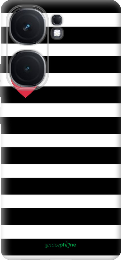 Силиконовый чехол Черно-белые полосы для Vivo iQOO Neo9 - 4461u-3631 изображение 