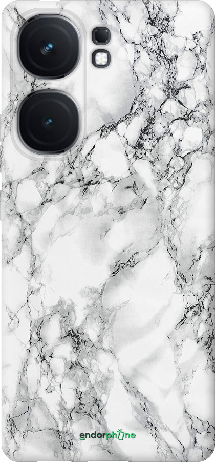 Силиконовый чехол Мрамор белый для Vivo iQOO Neo9 - 4480u-3631 изображение 