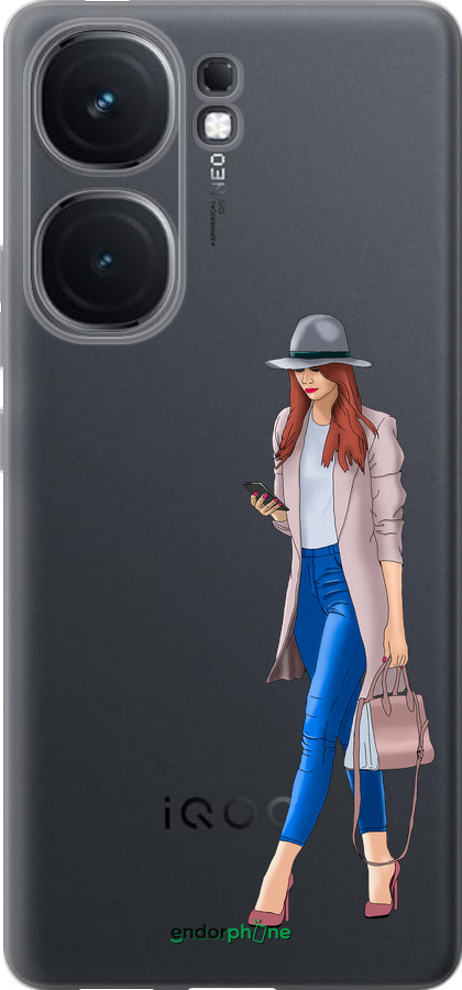 Силиконовый чехол Девушка 1 для Vivo iQOO Neo9 - 4751u-3631 изображение 