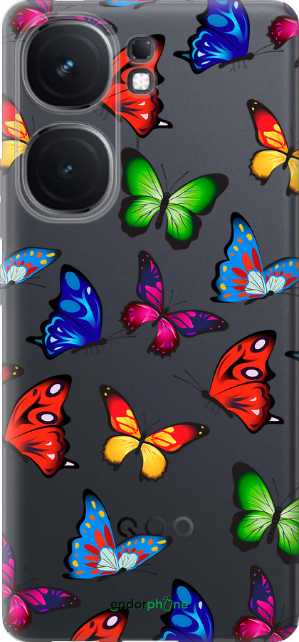 Силиконовый чехол Красочные мотыльки для Vivo iQOO Neo9 - 4761u-3631 изображение 