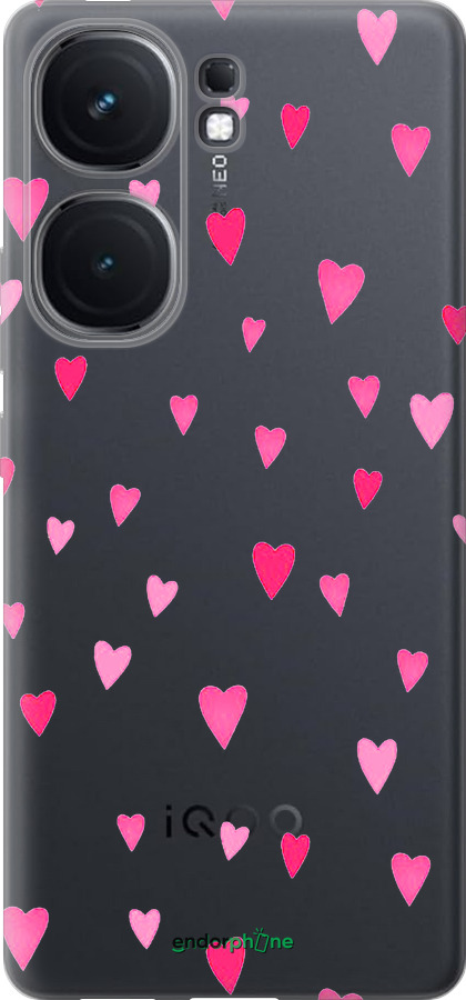 Силиконовый чехол Сердечки 2 для Vivo iQOO Neo9 - 4763u-3631 изображение 